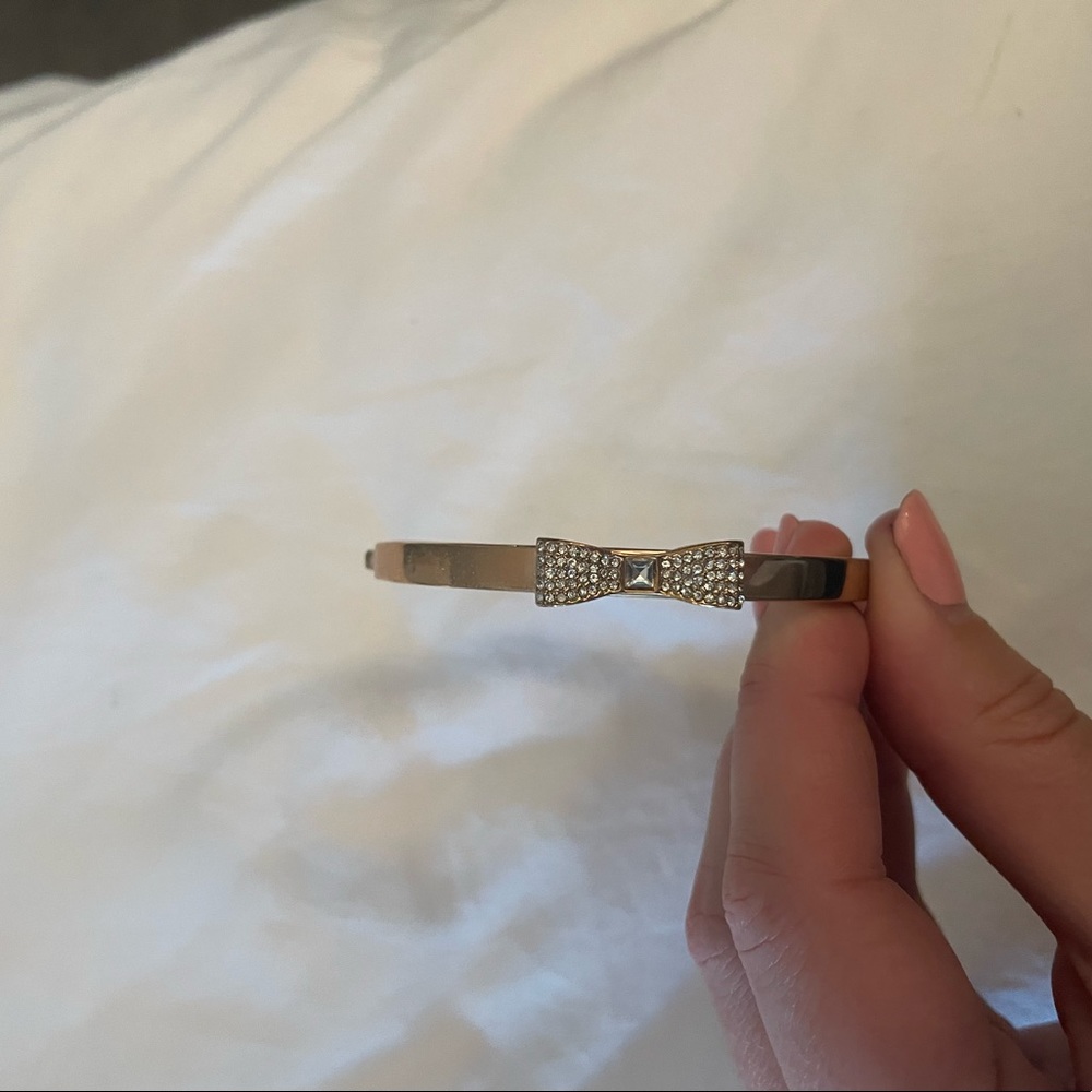 Kate Spade rose gold bow bracelet